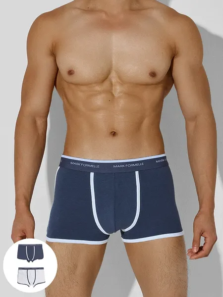 Изображение товара Комплект мужских трусов Mark Formelle 411165-2 (р.94-104, гроза/серый меланж 4306-А)