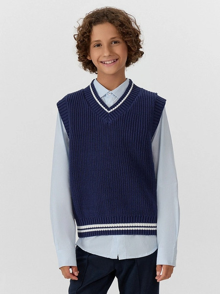 Изображение товара Рубашка детская Mark Formelle 123478 (р.140-68, бело-голубая полоска)