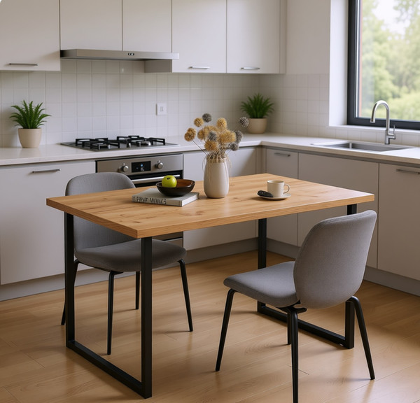 Изображение товара Обеденный стол Soma Tako Lite 100x60 (дуб крафт золотой/черный)