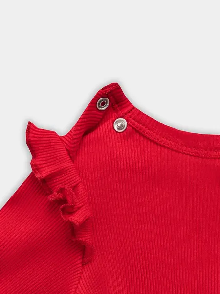 Изображение товара Набор боди для малышей Mark Formelle 13017-2 (р.62-40, красный/сердца на светло-розовом)