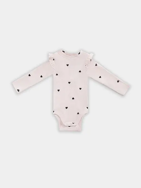 Изображение товара Набор боди для малышей Mark Formelle 13017-2 (р.62-40, сердца на светло-розовом/цветочки на розовом)