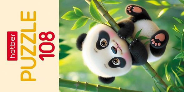Изображение товара Пазл Hatber Premium. Милая панда / 108ПЗ4_34655 (108эл)