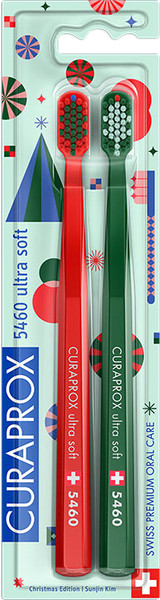 Изображение товара Набор зубных щеток Curaprox Ultrasoft d 0.10мм Duo Christmas 2025 (2шт)