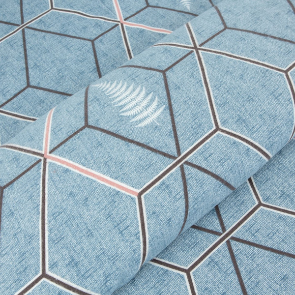 Изображение товара Комплект постельного белья Samsara Гео синий 1.5cп Ф150-3/7070 (хлопок, фланель)