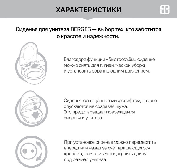 Изображение товара Унитаз подвесной Berges Ego XL 54 с сиденьем Slim SO