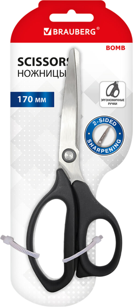 Изображение товара Ножницы канцелярские Brauberg Bomb / 238857