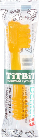 Изображение товара Лакомство для собак TiTBiT Dental+ Зубная щетка с мясом индейки / 19863 (35шт./упак.)