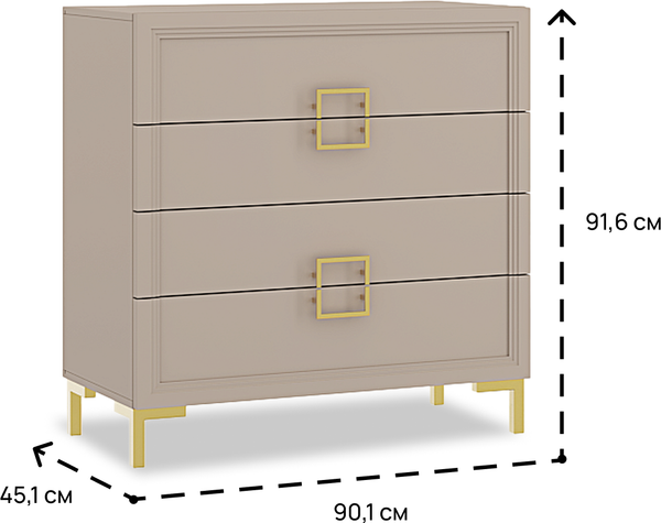 Изображение товара Комод Ангстрем Дольче спальня ДЛ-101.02 исп.32 (кашемир серый)