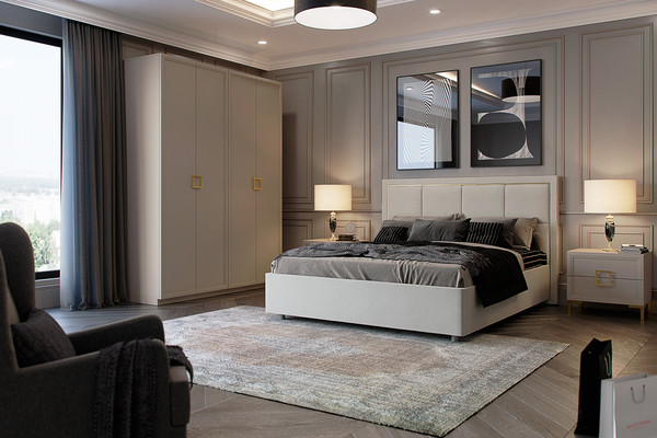 Изображение товара Шкаф Ангстрем Дольче спальня ДЛ-200.01 исп.72 (кашемир серый)