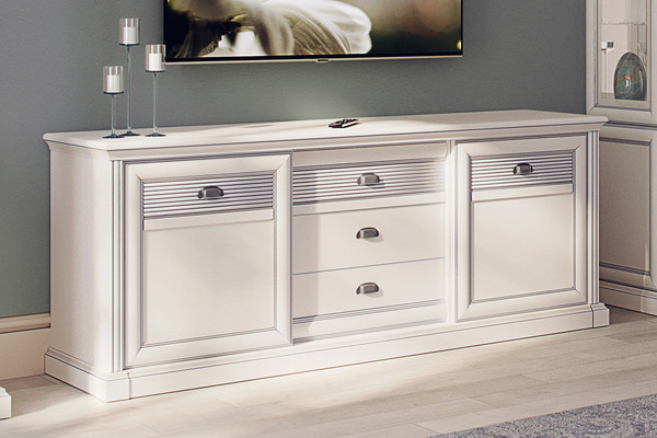 Изображение товара Тумба Ангстрем Изотта гостиная ИТ-350.05 исп.5 (белый премиум ST24)