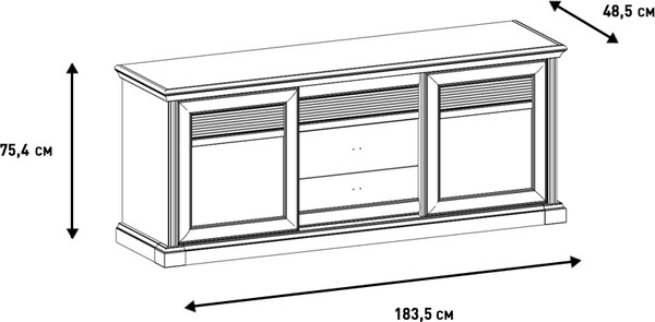 Изображение товара Тумба Ангстрем Изотта гостиная ИТ-350.05 исп.5 (валенсия)
