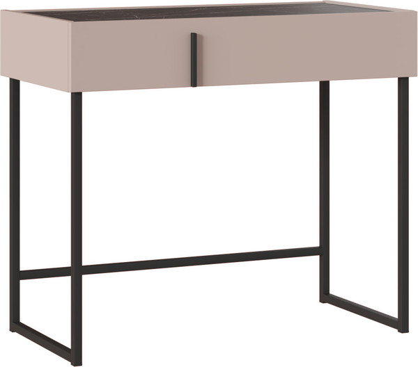 Изображение товара Туалетный столик Ангстрем Милагро спальня МИ-500.11 (Д1, кашемир серый/камень пьетра/черный графит)