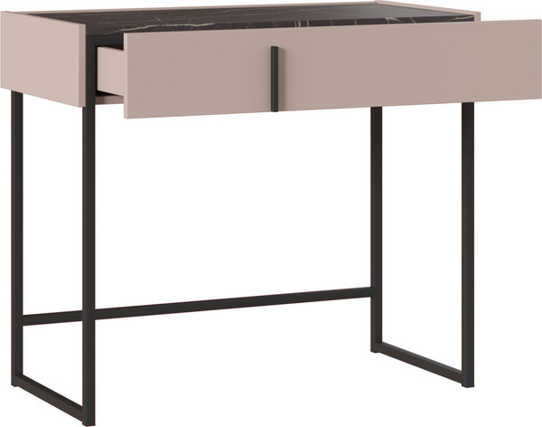 Изображение товара Туалетный столик Ангстрем Милагро спальня МИ-500.11 (Д1, кашемир серый/камень пьетра/черный графит)