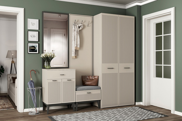 Изображение товара Шкаф Ангстрем Хилтон прихожая ХТ-204.01 исп.72 (Д2, кашемир серый)