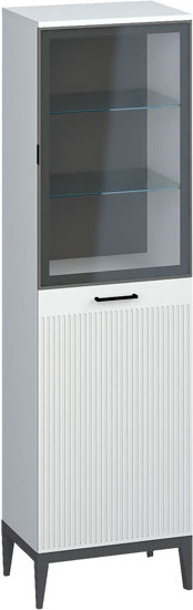 Изображение товара Шкаф с витриной Ангстрем Хилтон гостиная ХТ-224.04 левый исп.4 (Д1, белый премиум)