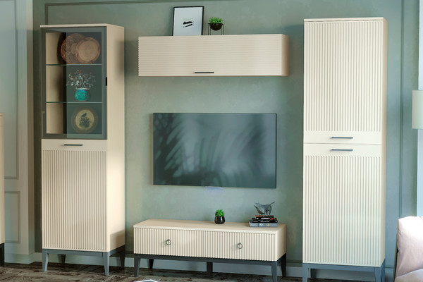 Изображение товара Шкаф Ангстрем Хилтон гостиная ХТ-224.04 левый исп.2 (Д2, кашемир серый)