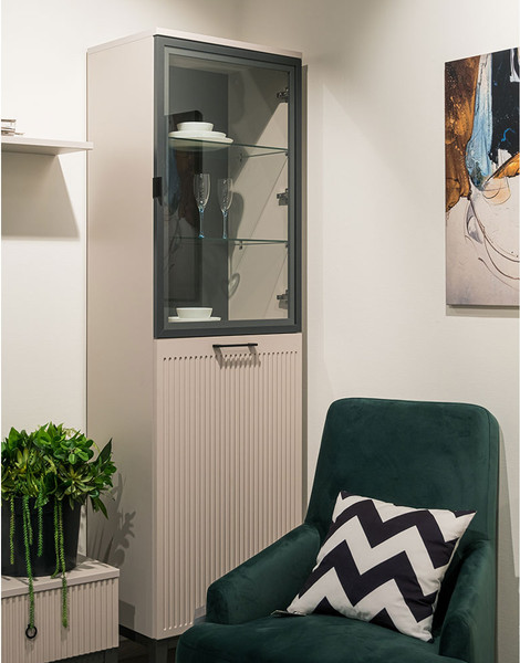 Изображение товара Шкаф Ангстрем Хилтон гостиная ХТ-224.04 левый исп.2 (Д2, кашемир серый)