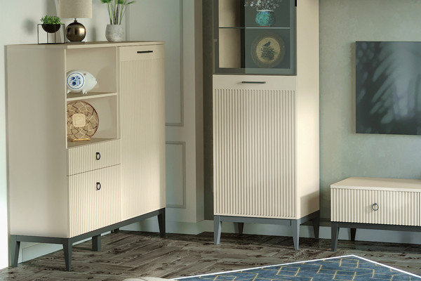 Изображение товара Шкаф Ангстрем Хилтон гостиная ХТ-270.04 исп.7 (Д2, кашемир серый)