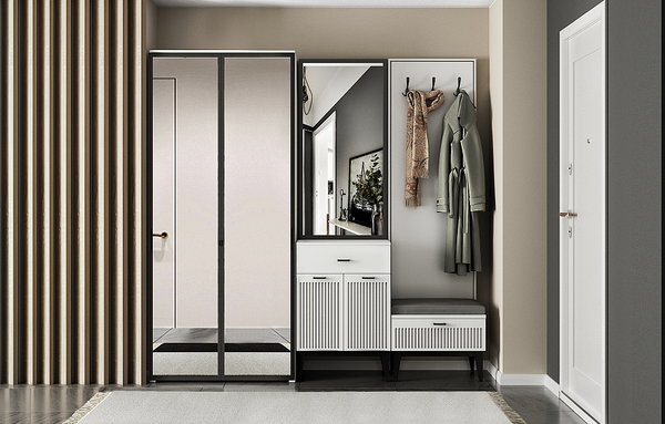 Изображение товара Зеркало Ангстрем Хилтон прихожая ХТ-600.05 (черный графит)