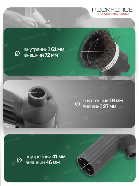 Изображение товара Щетка для пескоструйного пистолета RockForce RF-SB28G-B(28663)