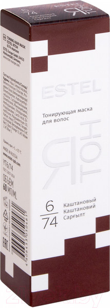 Изображение товара Тонирующая маска для волос Estel Я Тон 6/74 (60мл, каштановый)