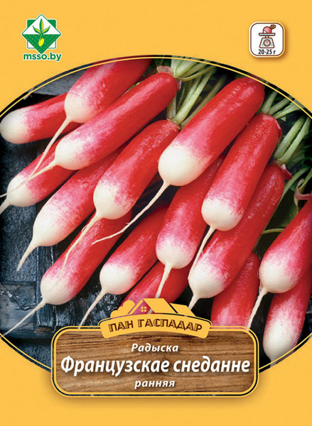 Изображение товара Семена МинскСортСемОвощ Редис Французский завтрак (12г)