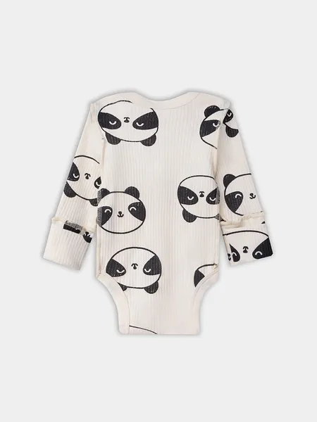 Изображение товара Набор боди для малышей Mark Formelle 13018-1-2 (р.62-40, охра/панды на молочном)