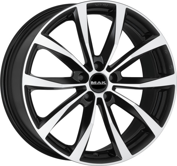 Литой диск MAK Wolf 17x7" 5x112мм DIA 57.1мм ET 48мм Black Mirror — фото 3