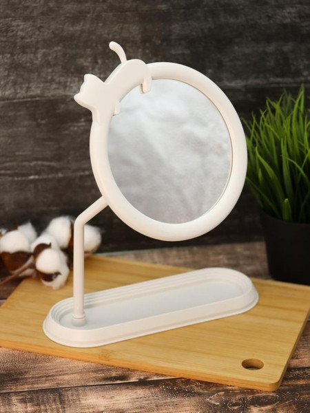Изображение товара Зеркало косметическое ILikeGift Girly Cat sleeping 157P-352-39-01 (white)