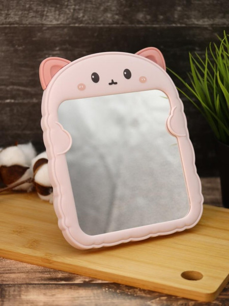 Изображение товара Зеркало косметическое ILikeGift Girly Surprised cat 157P-352-48-02 (pink)