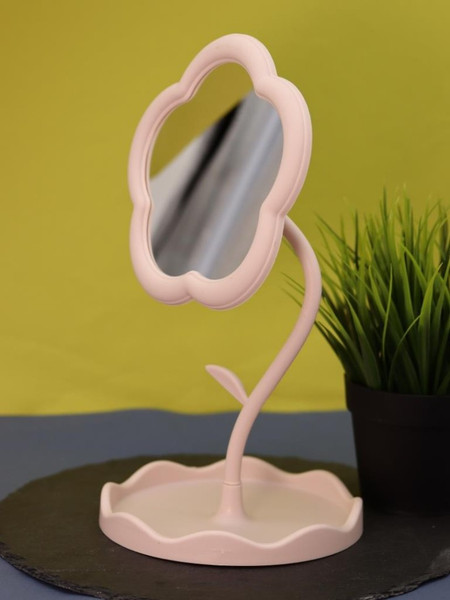 Изображение товара Зеркало косметическое ILikeGift Girly Round flower 157P-352-49-02 (pink)