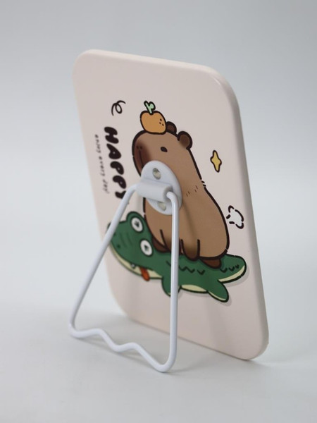Изображение товара Зеркало косметическое ILikeGift Capybara is happy one 50-3121B-04 (бежевый)