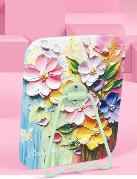 Изображение товара Зеркало косметическое ILikeGift Beautiful flowers ZT185-3033-02 (зеленый)