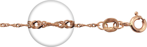 Изображение товара Цепочка из красного золота Кристалл CA99100226773 (45см)