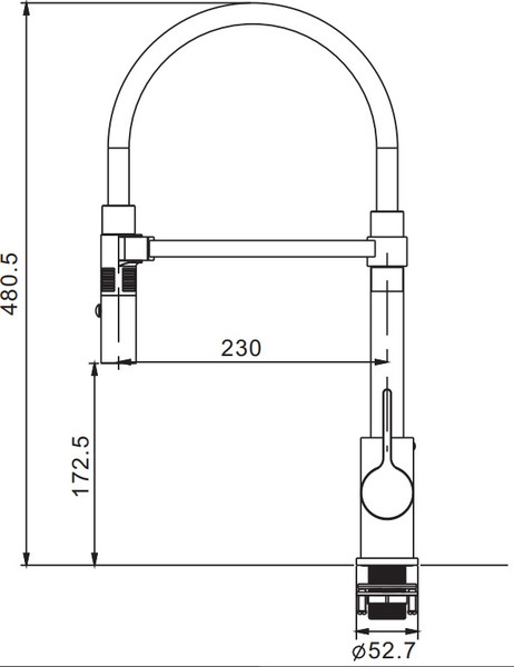 Изображение товара Смеситель Rose R133C (белый)