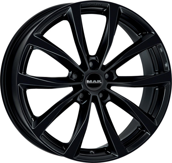 Литой диск MAK Wolf 19x8" 5x114.3мм DIA 76мм ET 40мм Gloss Black — фото 3
