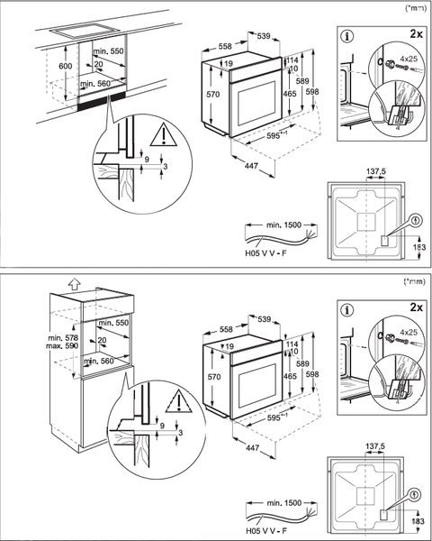 Изображение товара Электрический духовой шкаф Electrolux LOH3H00BK
