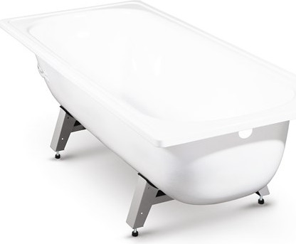 Изображение товара Ванна стальная ВИЗ Antika 130x70 / А-30001 (белая орхидея, с опорной подставкой с рантом)