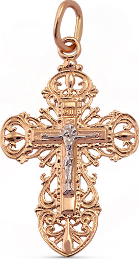 Изображение товара Крестик из желтого золота Кристалл CC68000226773