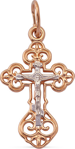 Изображение товара Крестик из желтого золота Кристалл CC73800226773