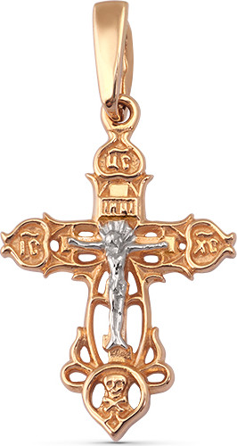 Изображение товара Крестик из желтого золота Кристалл CC90600226773