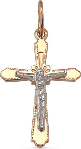 Изображение товара Крестик из желтого золота Кристалл CD66000226773