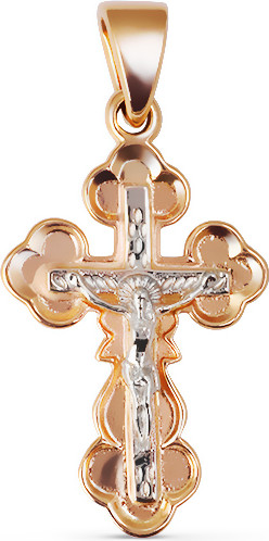 Изображение товара Крестик из желтого золота Кристалл CI02100226773