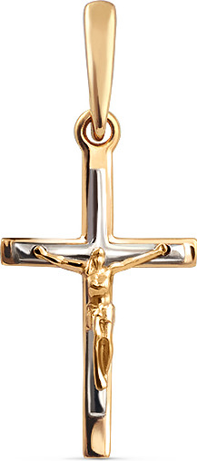 Изображение товара Крестик из желтого золота Кристалл CI44500226773