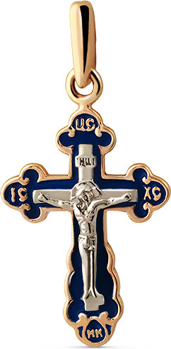 Изображение товара Крестик из желтого золота Кристалл CI21000226773