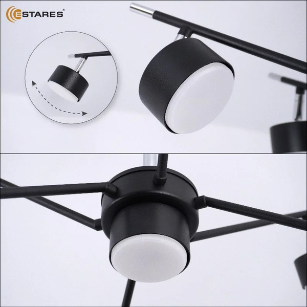 Изображение товара Люстра Estares Atena 7хGX53 R-750x350-BLACK/CHROME-220-IP20