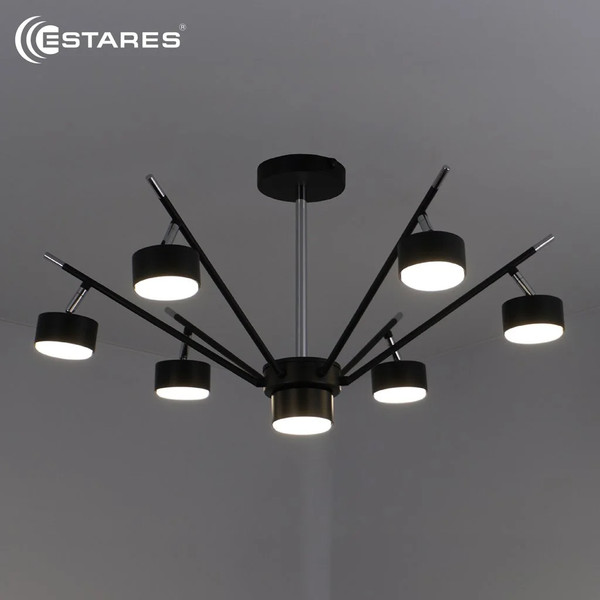 Изображение товара Люстра Estares Atena 7хGX53 R-750x350-BLACK/CHROME-220-IP20