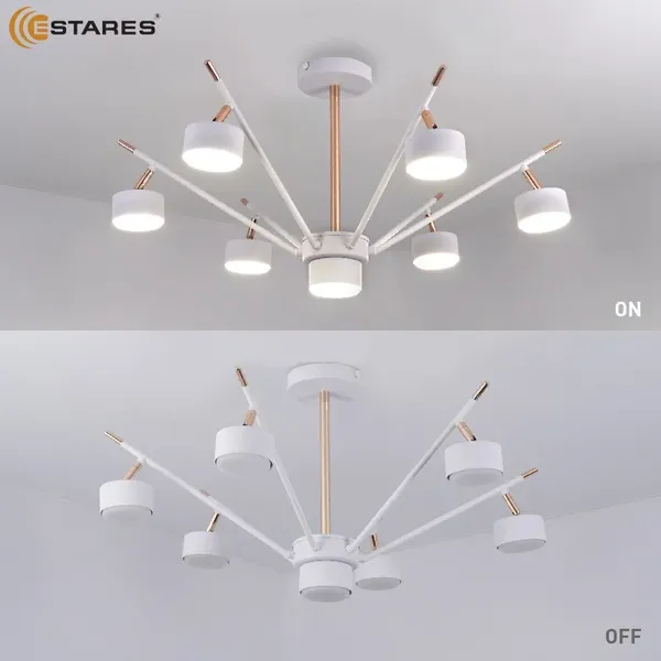 Изображение товара Люстра Estares Atena 7хGX53 R-750x350-WHITE/GOLD-220-IP20