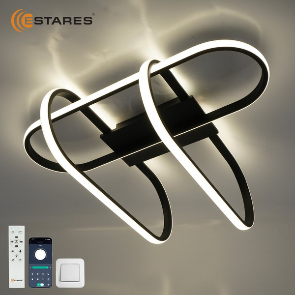 Изображение товара Люстра Estares Avior 90W 3OV-APP-600x540x225-BLACK/WHITE-220-IP20