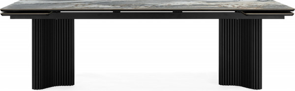 Изображение товара Обеденный стол Woodville Мален 240x110 (mineral stone baldoser/черный)